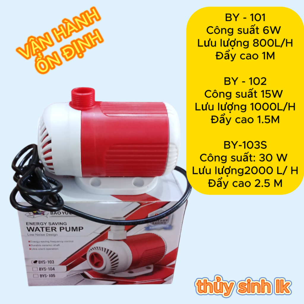 Máy Bơm Bể Cá BAOYU BY - 101,102,103S VẬN HÀNH ỔN ĐỊNH