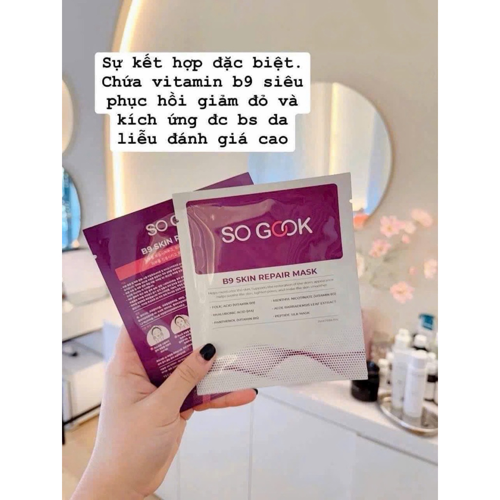 Mặt nạ phục hồi B9 SO GOOK Skin Repair Mask cấp ẩm phục hồi cho da sau điều trị