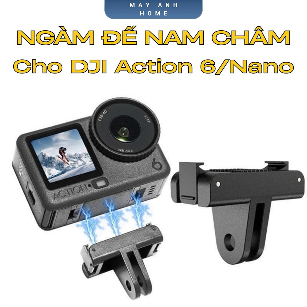 Ngàm Đế nam châm cho Osmo Nano / DJI Action 6 Chuyển Đổi Phụ Kiện Action Cam