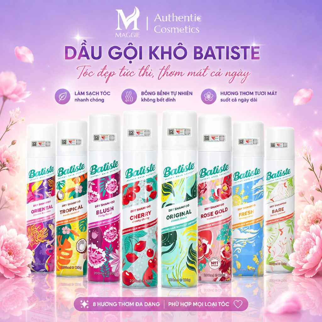 Dầu gội khô Batiste Dry Shampoo
