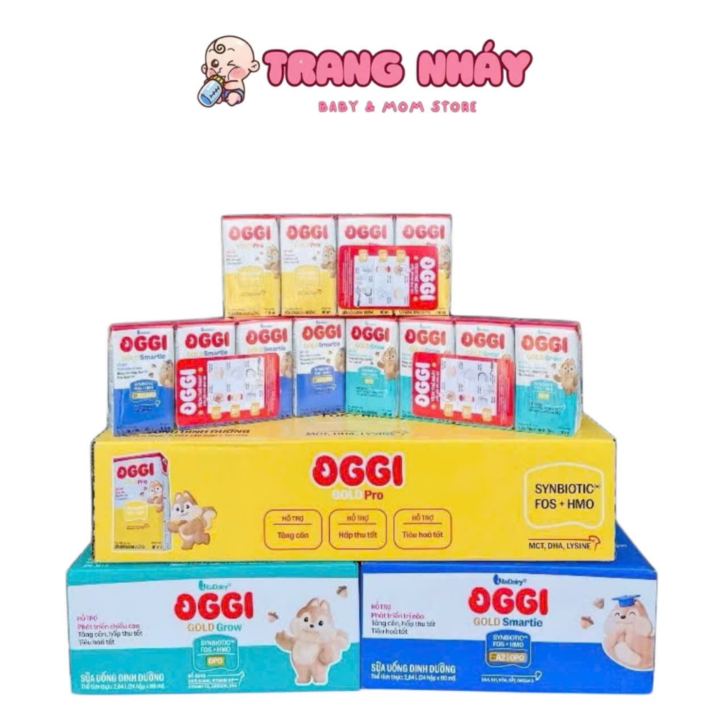 Sữa uống dinh dưỡng Oggi Gold Smartie,Gold Grow,Gold Pro - Hộp 110ml/180ml
