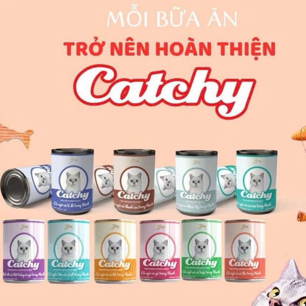 Pate mèo Catchy 400g nhiều vị
