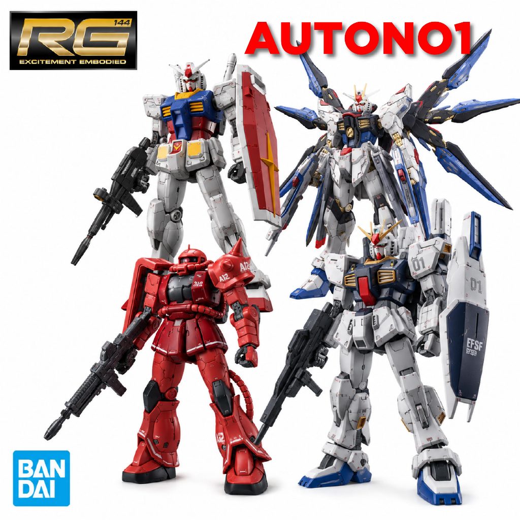 Mô hình lắp ráp Gundam RG Exia, Aile Strike, God Gundam, Unicorn bằng nhựa cao cấp chính hãng Bandai