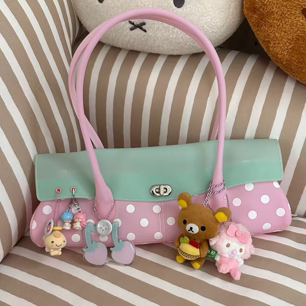 [chinh hãng ]Jelly Bag Another Hill Baguette Chấm Bi Pastel – Túi Xách Nữ Hàn Quốc Y2K Coquette Dáng