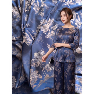 Vải Gấm tencel tơ tằm thọ dơi, chất liệu hot hit Tết 2026