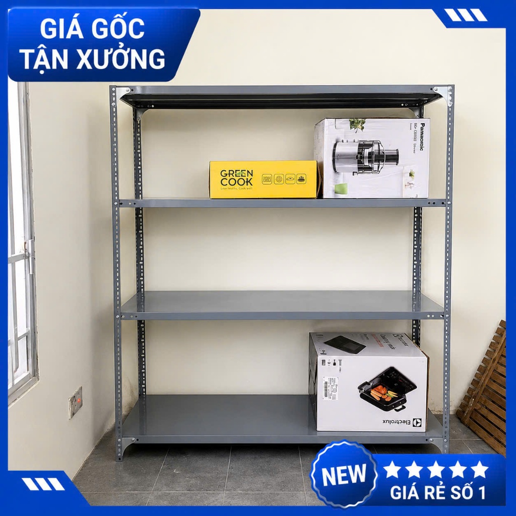 Kệ Sắt V lỗ: Rộng 30cm x Dài 1m2