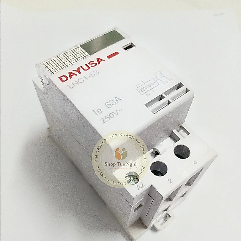 KHỞI ĐỘNG TỪ 1 PHA 2P 2NO - CONTACTOR DAYUSA MODEL LNC1-63 2NO 25A,40A VA2 63A