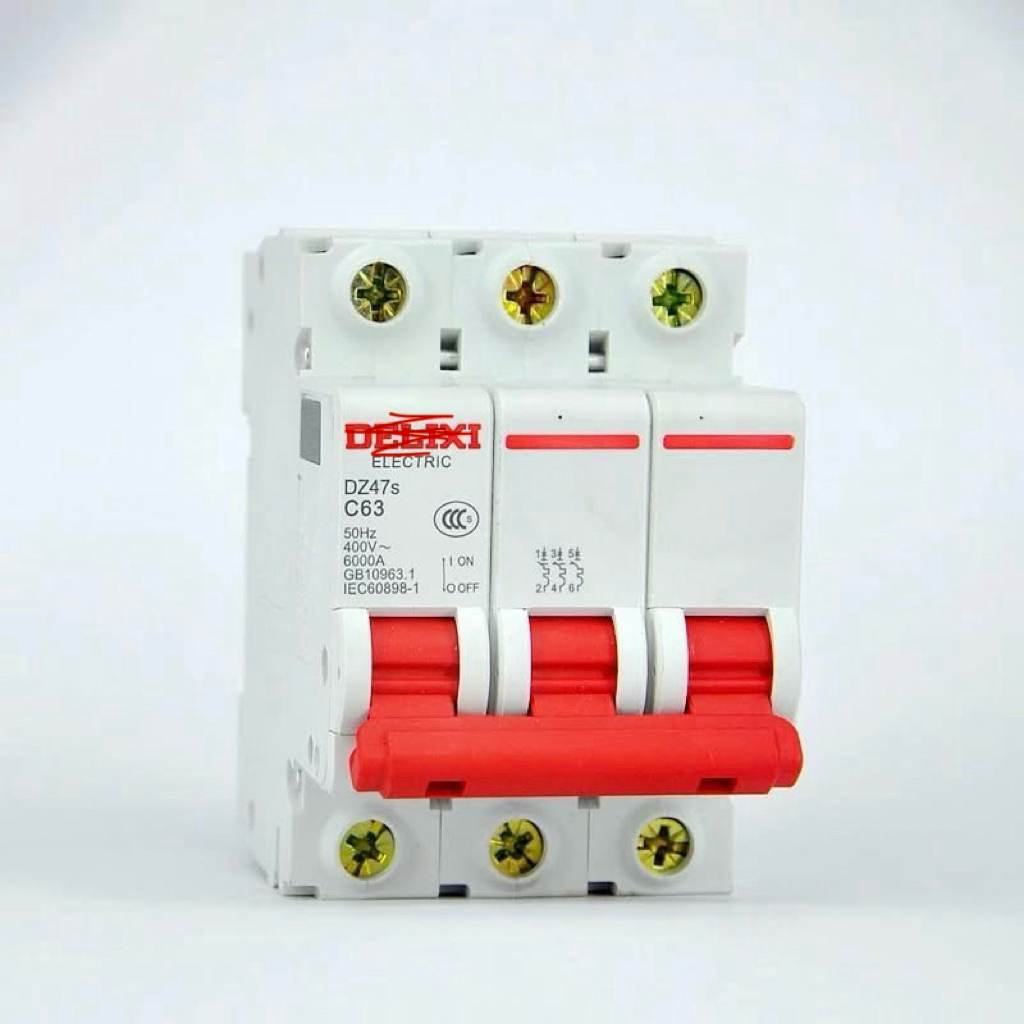 aptomat,mcb 3 pha 63A Delixi