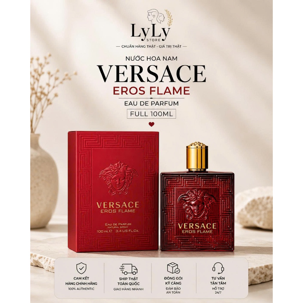 Nước Hoa Nam Versace Eros Flame EDP 100ml | Ly Ly Store