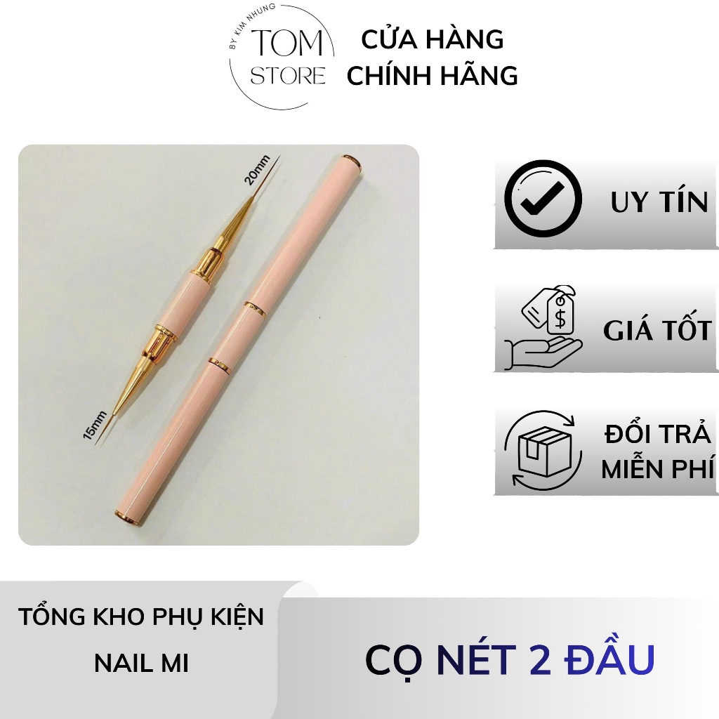 Cọ Vẽ Nét 2 Đầu 15mm, 20mm Cọ Nét Nail [TOM STORE-PHỤ KIỆN NAIL MI]