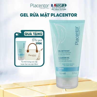 Gel rửa mặt Placentor Cleansing cho mọi loại da sữa rửa mặt sạch sâu, dịu nhẹ giúp da mềm mượt và giảm mụn