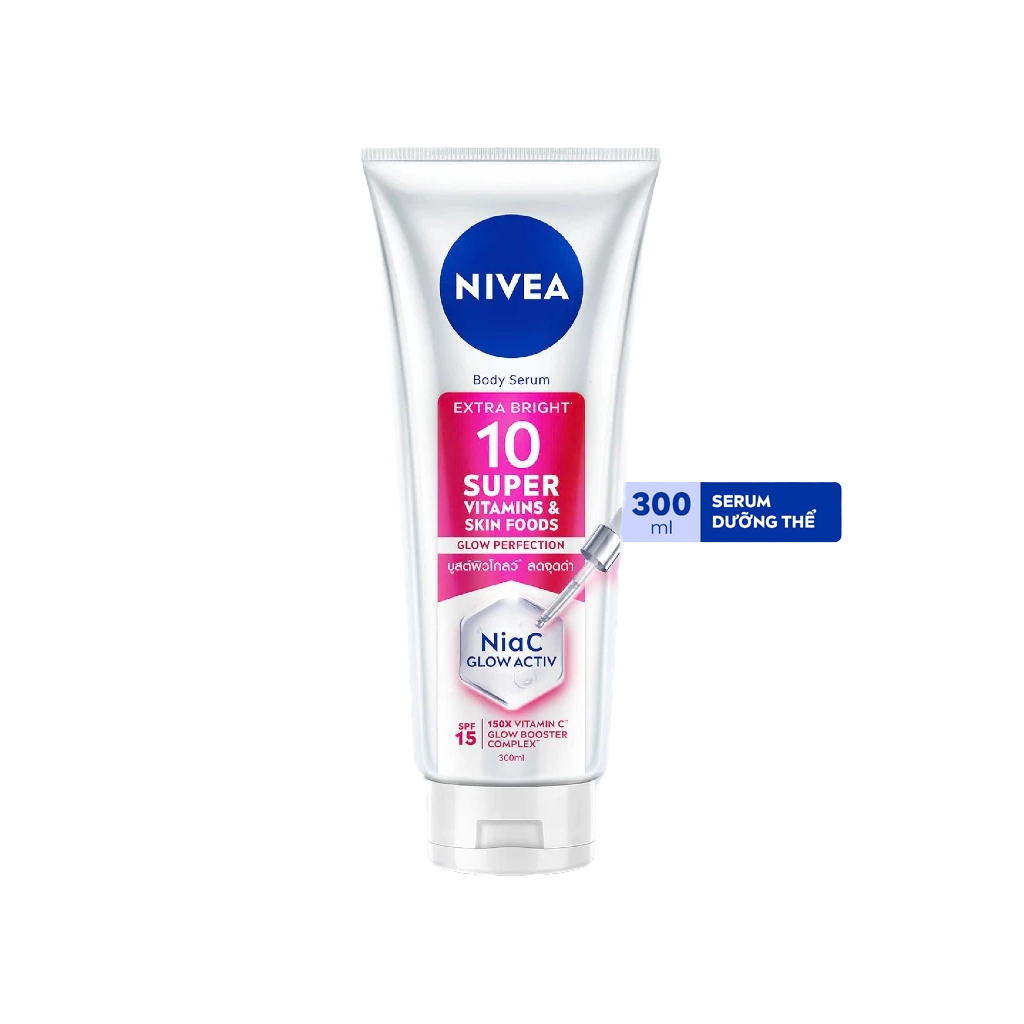 Serum Dưỡng Thể NIVEA 10 Super Vitamin Extra Bright C&AHA Dưỡng Sáng (70ml, 170ml, 300ml)