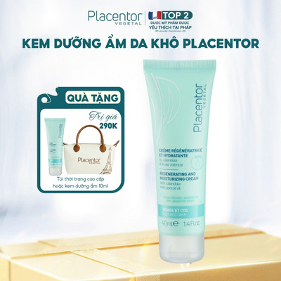 Kem dưỡng ẩm Placentor 40ml Cho Da Khô Da Nhạy Cảm Giữ Ẩm Nuôi Dưỡng Da Mềm Mại 8h Regenerating And Moisturizing Cream