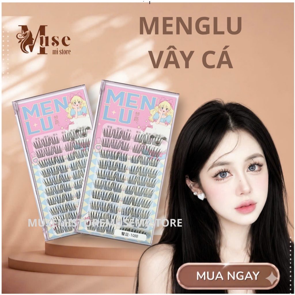 Lông Mi Giả Tách Sợi MengLu Vây Cá Style Hàn Quốc Tự Nhiên - MUSE_MI_STORE