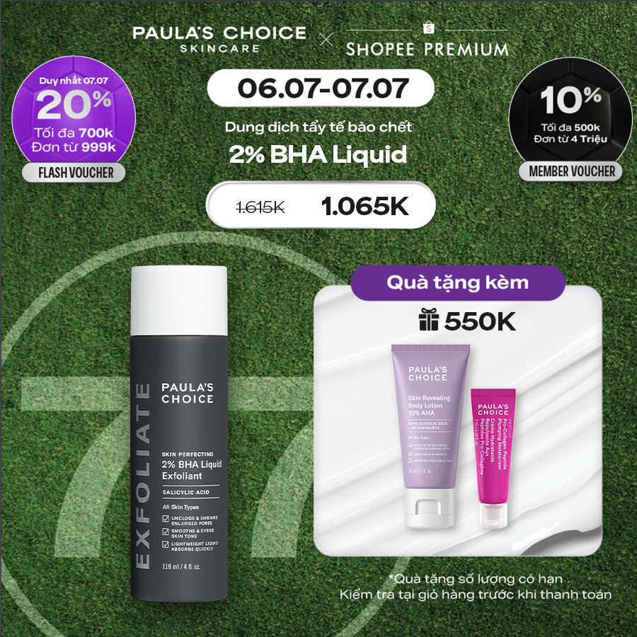 Dung dịch loại bỏ tế bào chết giảm mụn Paula's Choice Skin Perfecting 2% BHA Liquid Exfoliant 2010