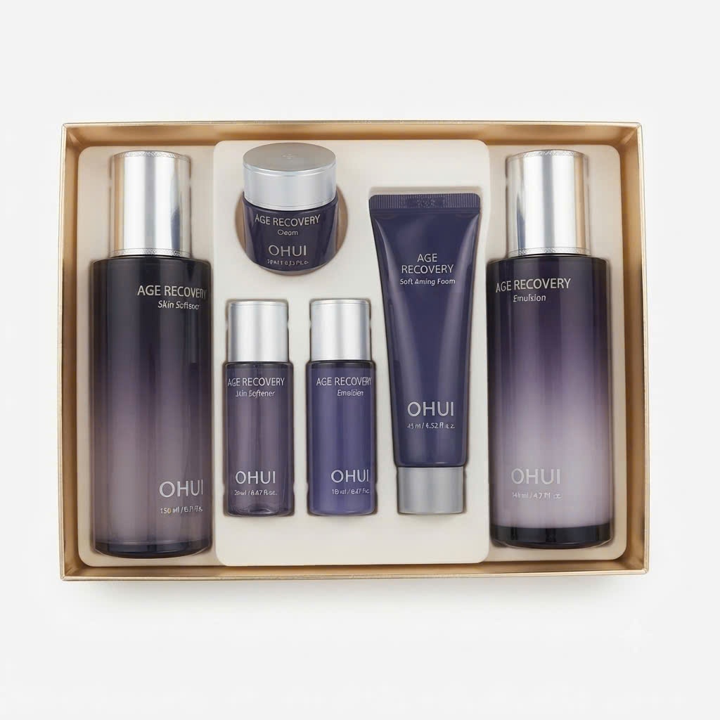 [Hàng cty có tem] Sét 6 món OHUI TÍM dưỡng ẩm, chống lão hoá da, bổ sung collagen cho da sáng khoẻ O