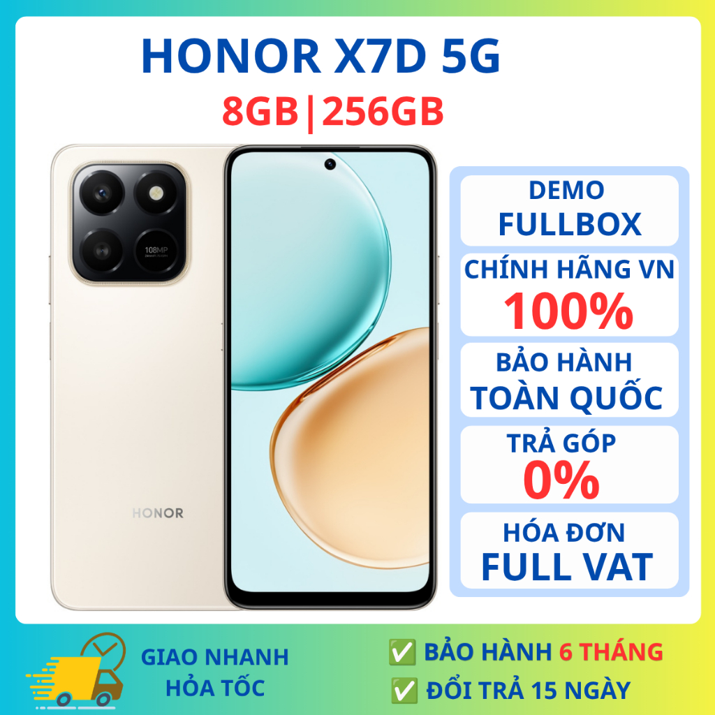 Điện Thoại Honor X7d 5G 8GB 256GB - Chính Hãng Fullbox Demo
