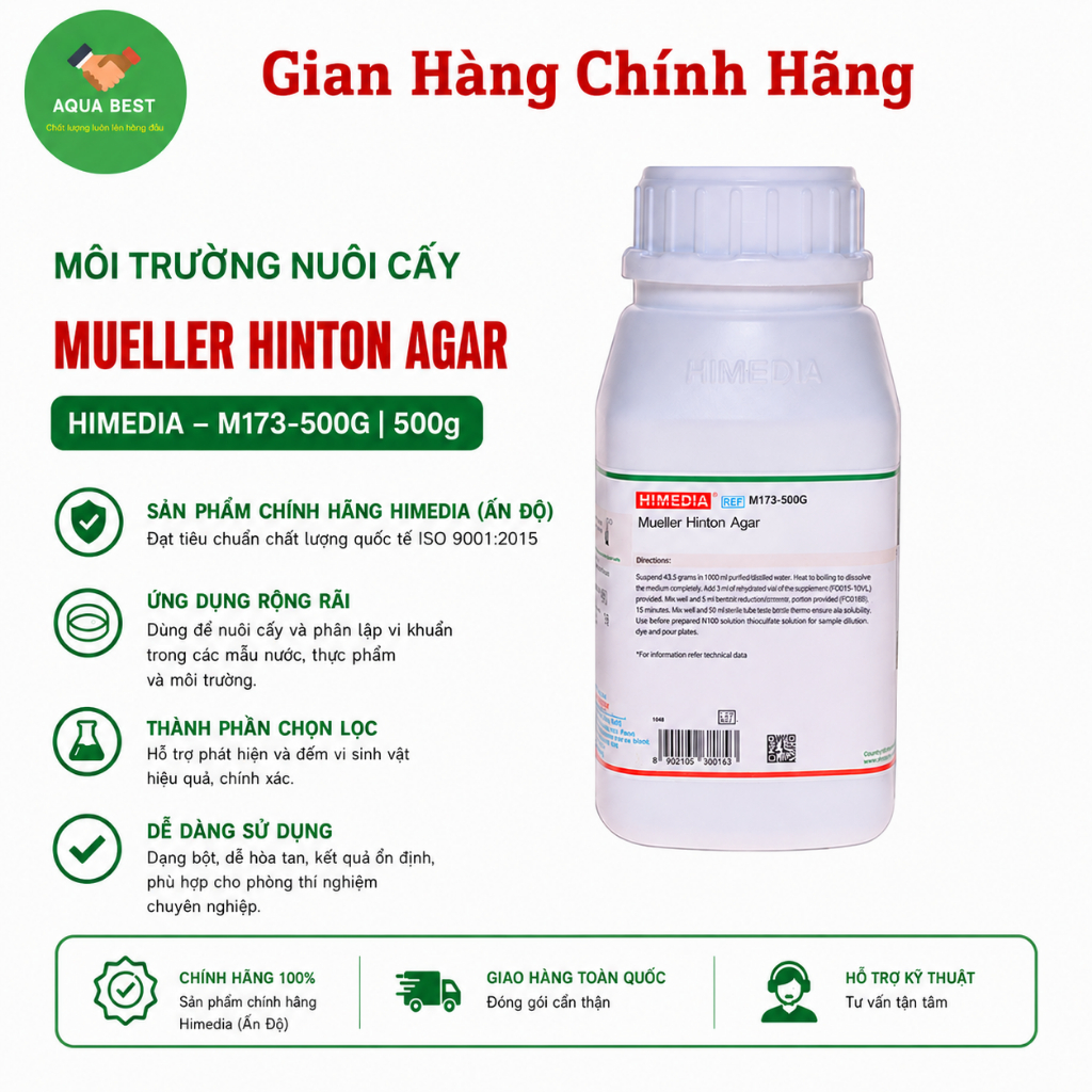 [Chính Hãng] Môi trường Mueller Hinton Agar / Broth, Hãng Himedia Ấn Độ