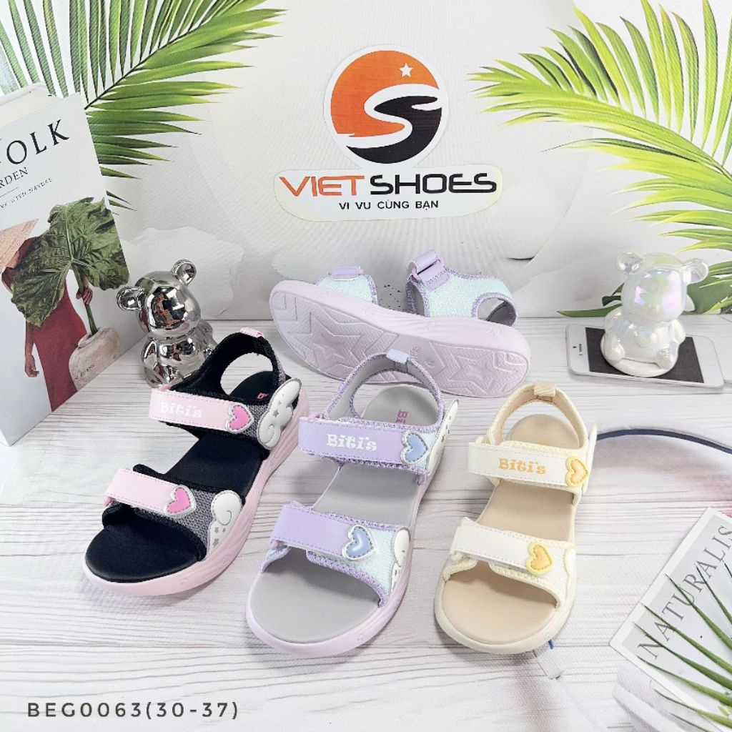 Dép quai sandal bé gái Bitis chính hãng siêu nhẹ chống trơn