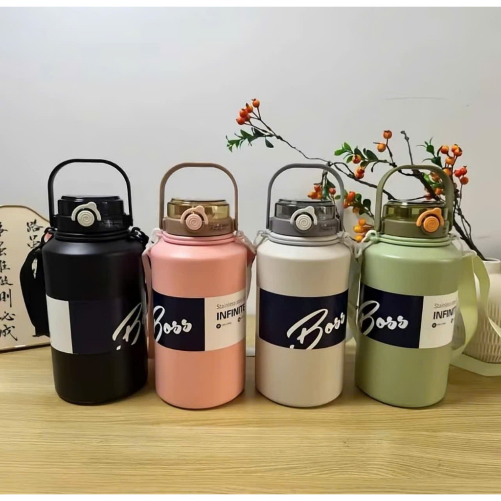 Bình Giữ Nhiệt Boss 2000ml 2L Có Quai Xách Quai Đeo Tiện Lợi
