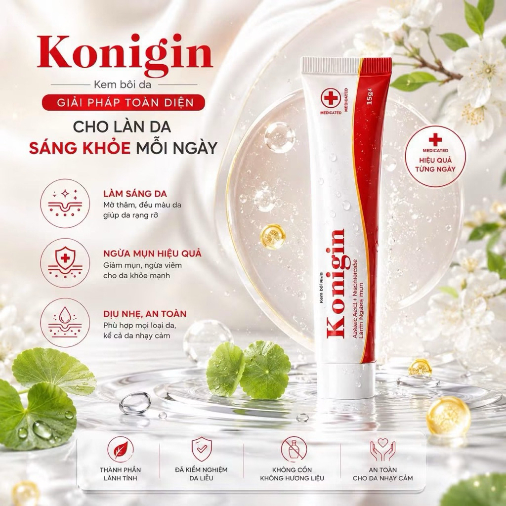 Kem Nám Mờ Thâm Konigin  Dưỡng Trắng, Cấp Ẩm, Phục Hồi & Làm Đều Màu Da