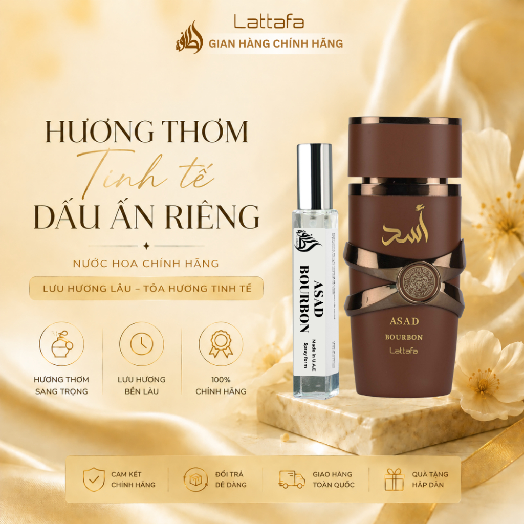 Chiết 10ml | Nước Hoa Nam Lattafa Asad Bourbon EDP