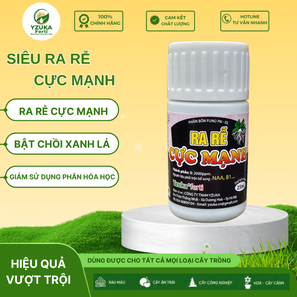 Ra Rễ Cực Mạnh YZUKA Ferti - Kích Rễ, Phục Hồi Rễ, Bật Chồi, Dưỡng Cây, Giâm Cành, Chiết Cành, Cây C