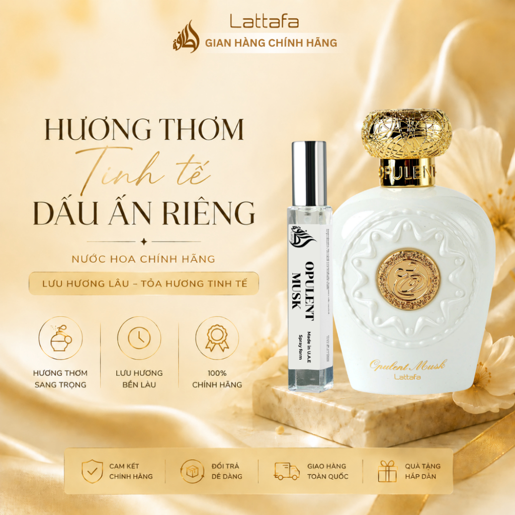 Chiết 10ml | Nước Hoa Nữ Lattafa Opulent Musk Eau De Parfum