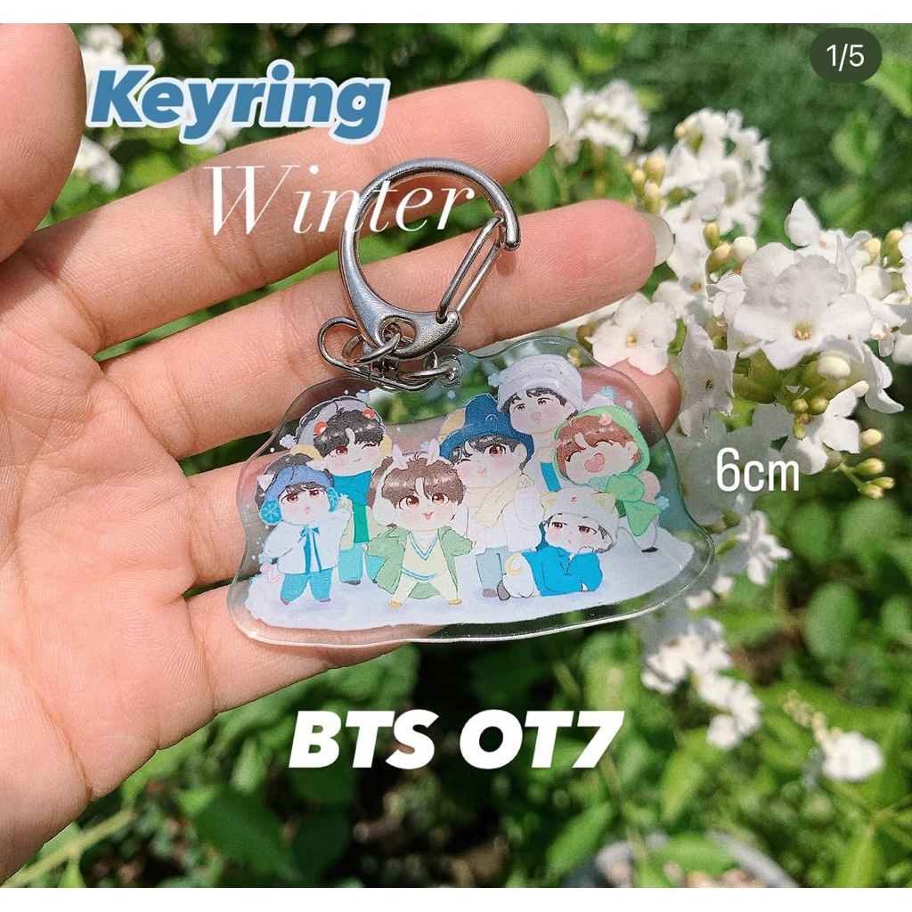 Keyring/ Std OT7 BTS mùa đông khum lạnh ❄️⛄️💜