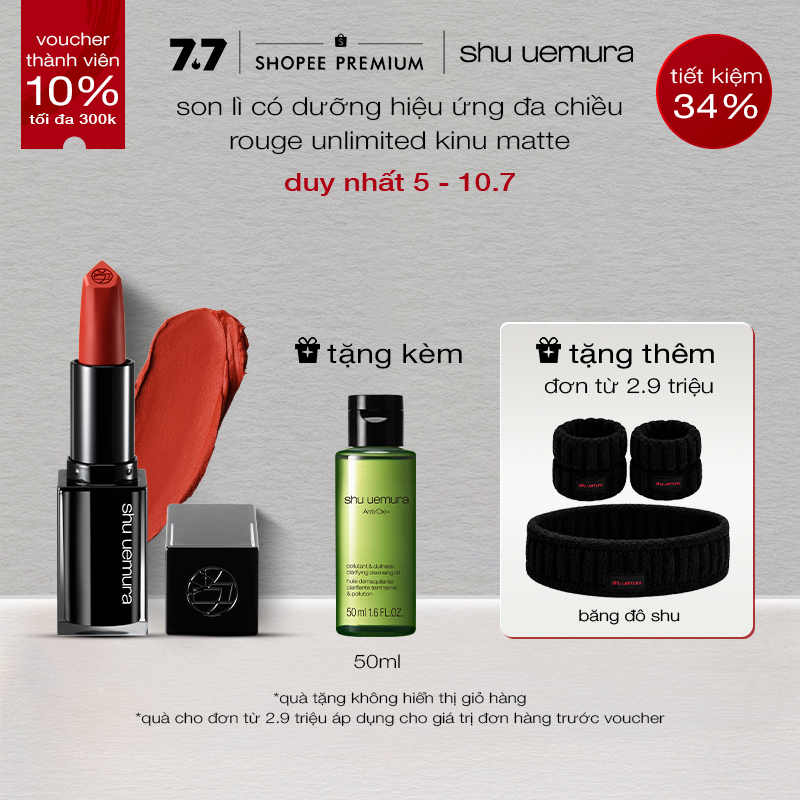 son lì lâu trôi có dưỡng shu uemura rouge unlimited kinu matte 3.3g