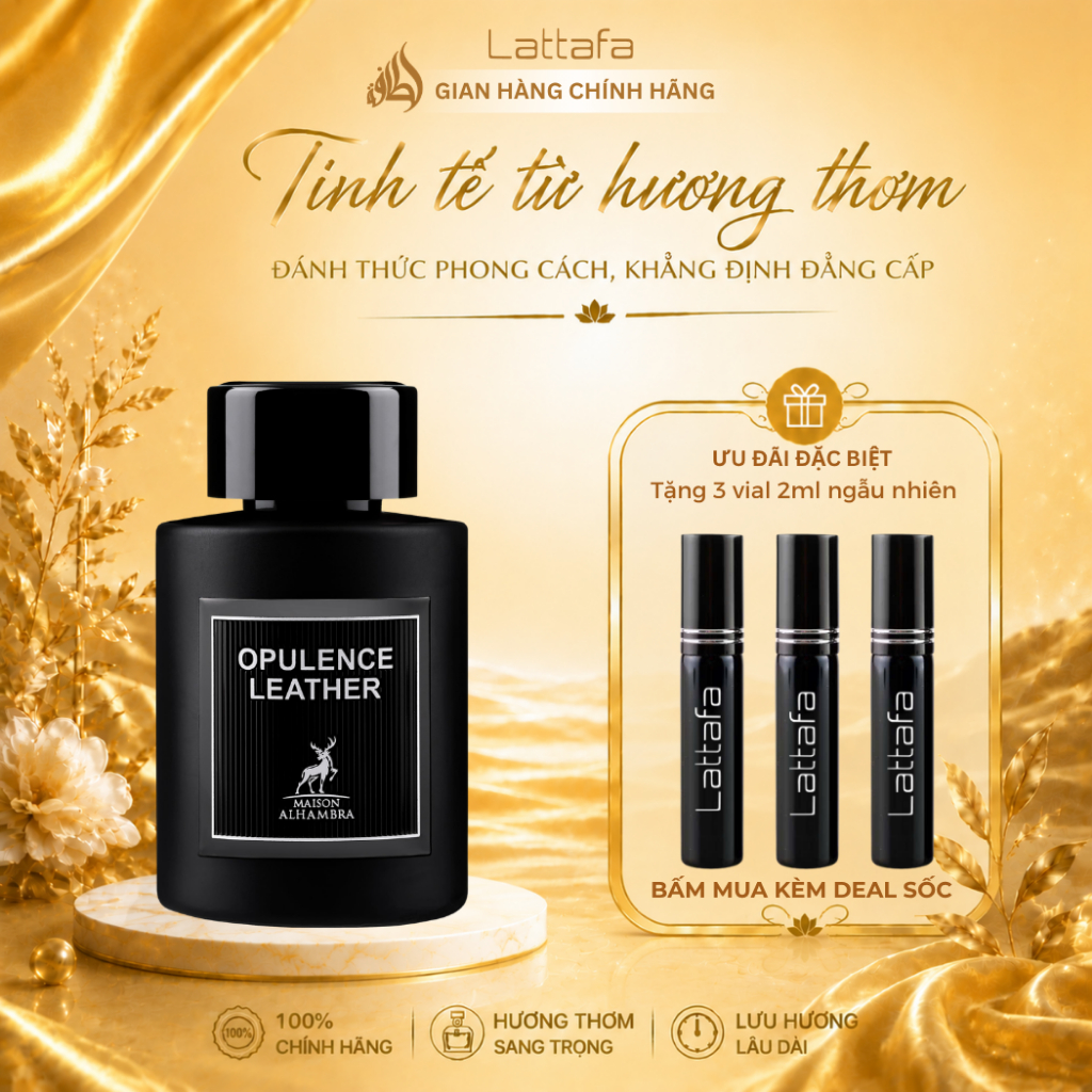 Nước Hoa Nam Maison Alhambra BY Lattafa Opulence Leather EDP 100ml