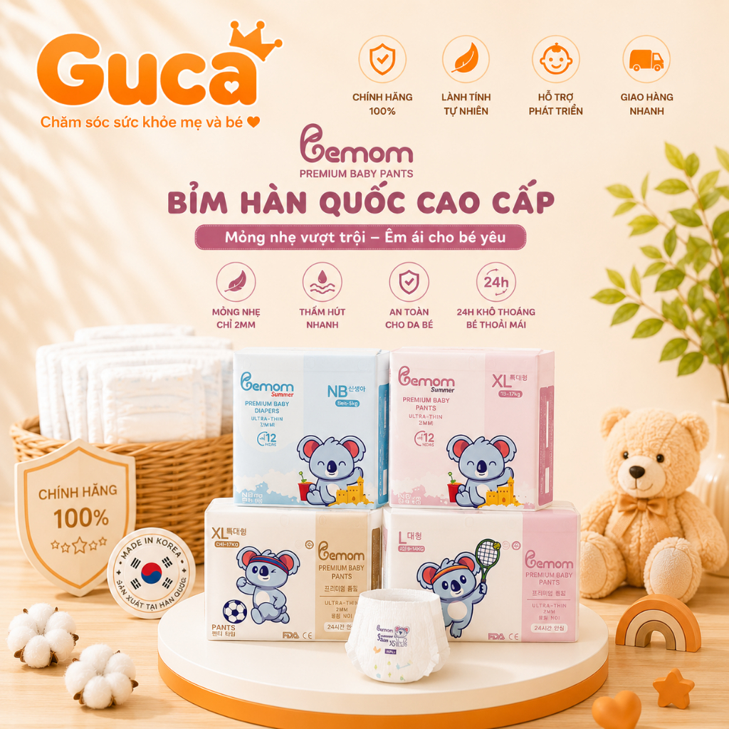 TÃ/BỈM Bemom Summer/Bemom Plus nội địa Hàn dán/quần đủ size S / M/ L/ XL/ XXL/ XXXL