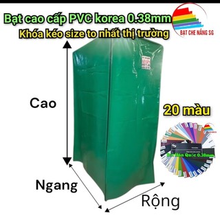 (inbox màu) Bạt phủ xe bán hàng cực dày và bền, dùng khóa kéo lớn êm mượt - bạt Myung Sung nhiều màu