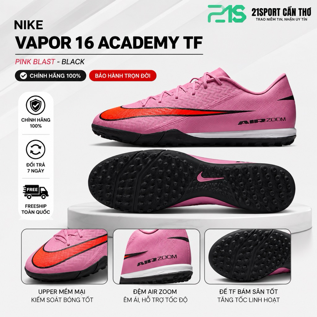 [Chính hãng] Giày đá bóng Mercurial Vapor 16 Academy TF đủ màu sắc