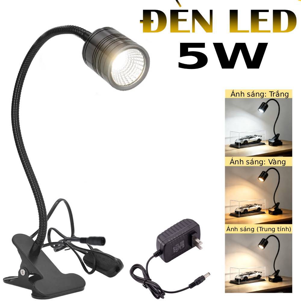 Đèn đọc sách kẹp đầu giường BOFIT tích hợp đèn ngủ, Loại bóng đèn Led chiếu rọi 5W