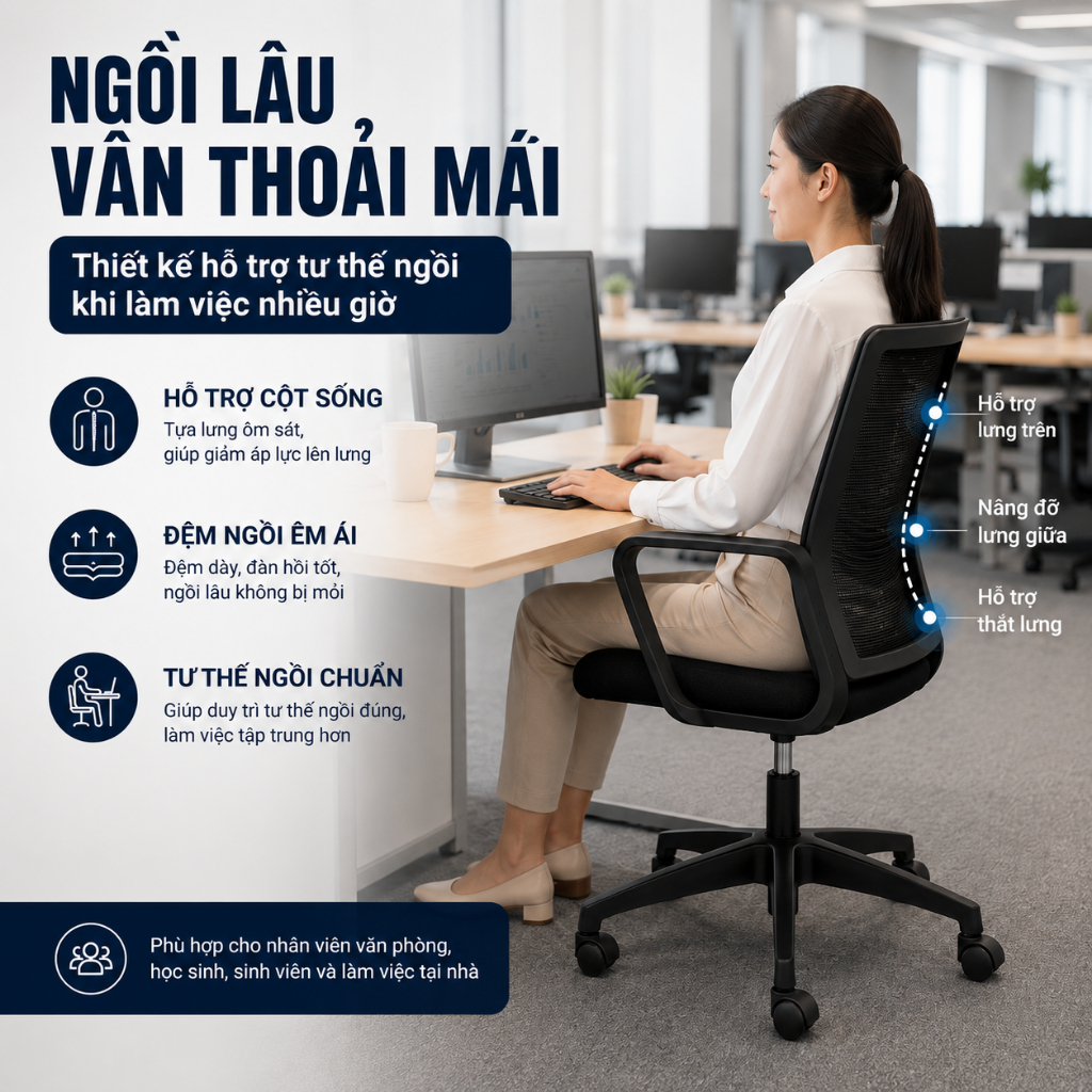 Ghế văn phòng|AetheraHome|thiết kế ghế lưới cao cấp| xoay 360 độ ghế|thích hợp học tập và làm việc | BigBuy360 - bigbuy360.vn