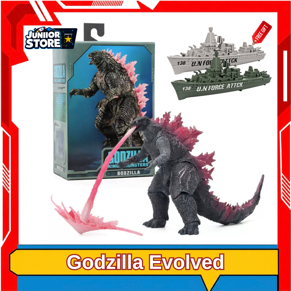Mô Hình Godzilla Evolved, Màu Hồng Có Khớp – Kèm Quà Tặng ( Chiến Hạm ) | King of the Monsters