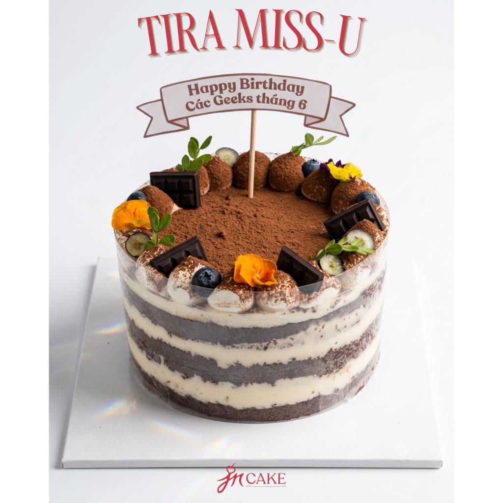 Bánh Phô Mai TIRAMISU CAKE - Cacao sponge and Mascarpone cream