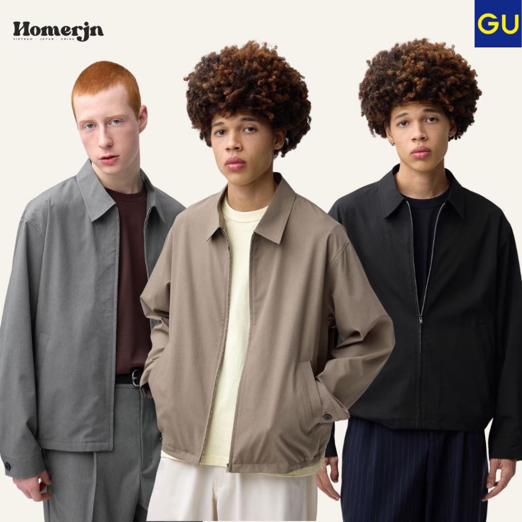 [GU JAPAN] ÁO KHOÁC NAM GU DRY ZIP-UP JACKET Dáng Suông Hot Trend
