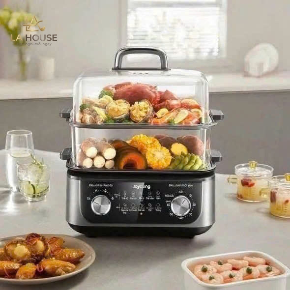 🍲 NỒI LẨU HẤP ĐIỆN ĐA NĂNG JOYOUNG JFS-556 – HẤP TẦNG TIỆN LỢI, TRỌN VỊ THƠM NGON