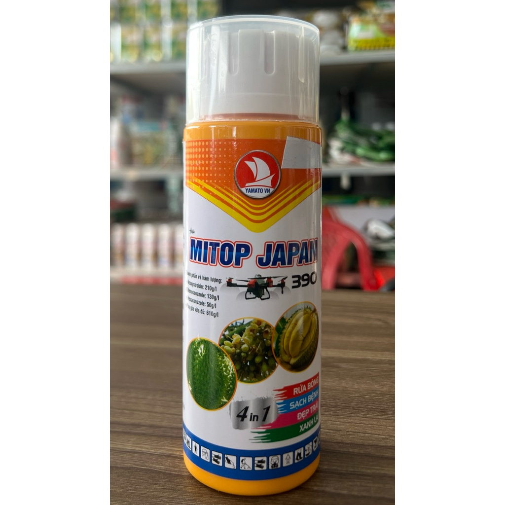 MITOP JAPAN 390 Rửa Bông- hết nấm- đẹp trái - xanh lá chai 240ml pha