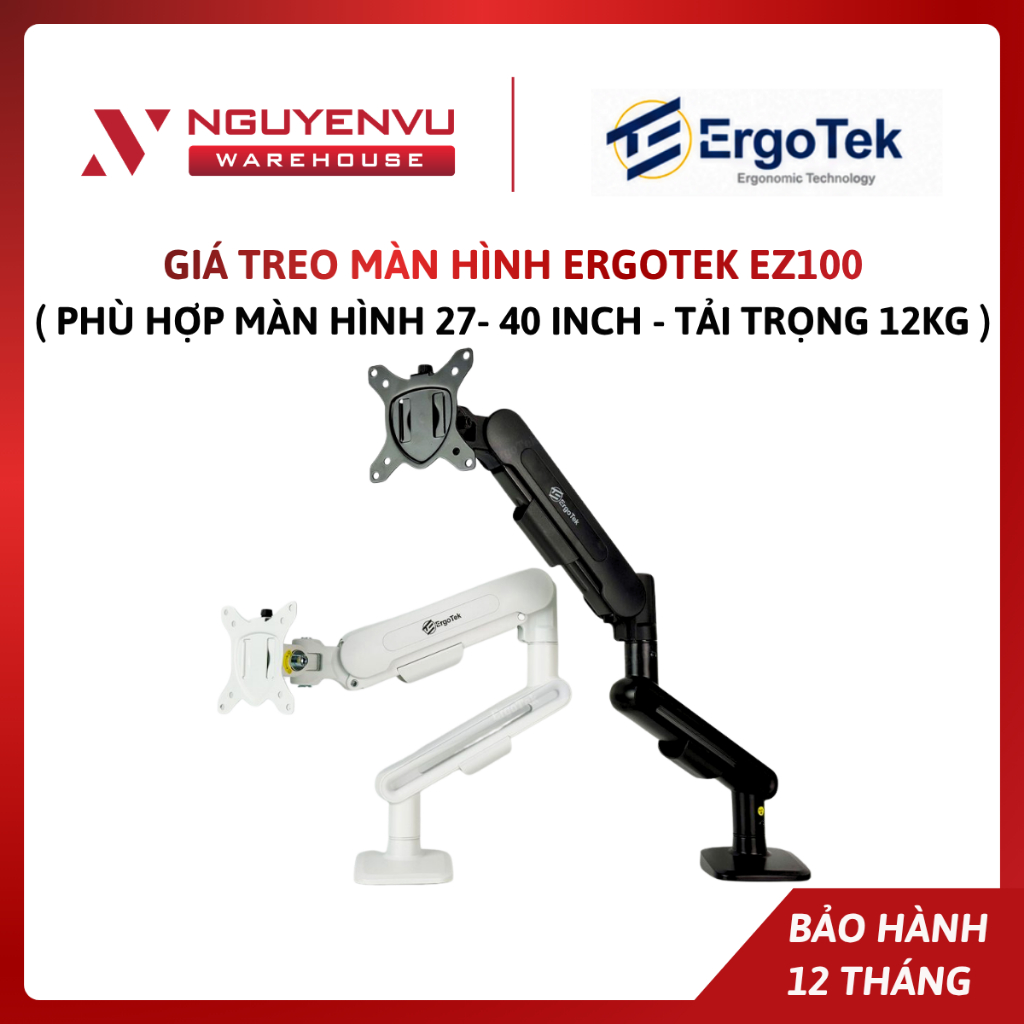 [COMBO] Giá Treo Màn Hình Ergotek EZ100 Hỗ Trợ (27 - 40 inch) - Hàng chính hãng