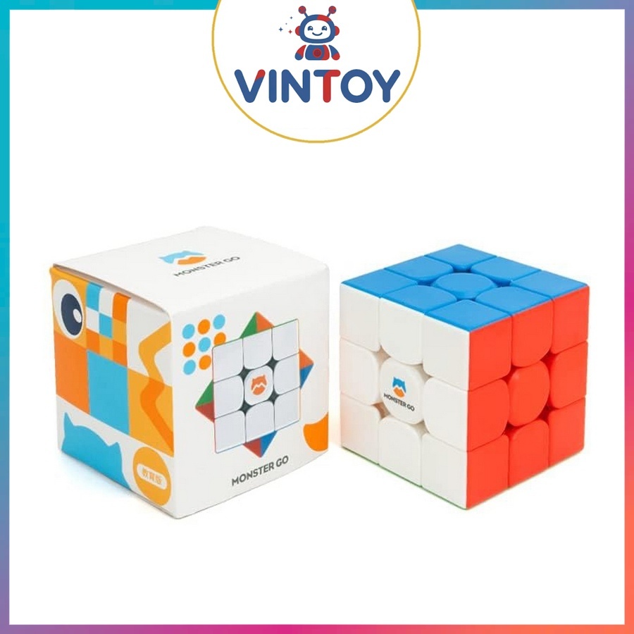 Rubik 3x3 Gan MonsterGo 3x3 M EDU Rubic Gan Monster Go 3 Tầng 3x3x3 Đồ Chơi Trí Tuệ Trẻ Em