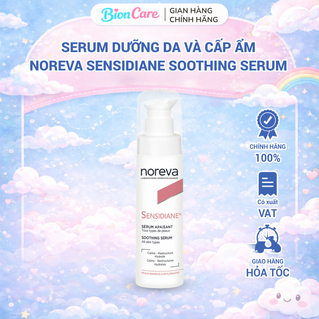 Serum Dưỡng Ẩm Dành Cho Da Nhạy Cảm Noreva Sensidiane SOOTHING SERUM 30ml
