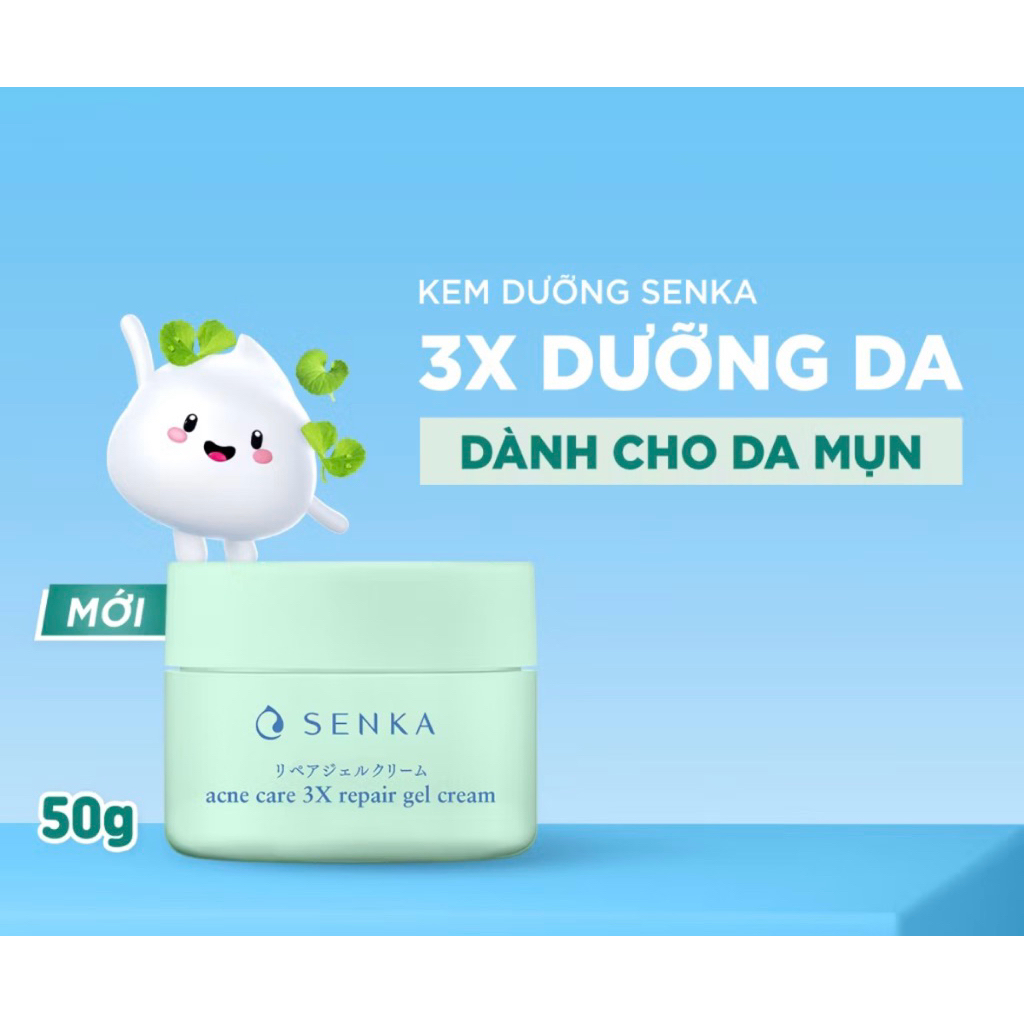 Kem Dưỡng 3X Dưỡng Da Dành Cho Da Mụn SENKA ACNE CARE 3X REPAIR GEL CREAM