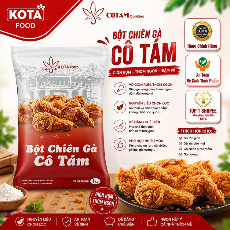 Bột chiên gà cô Tám gói 1kg
