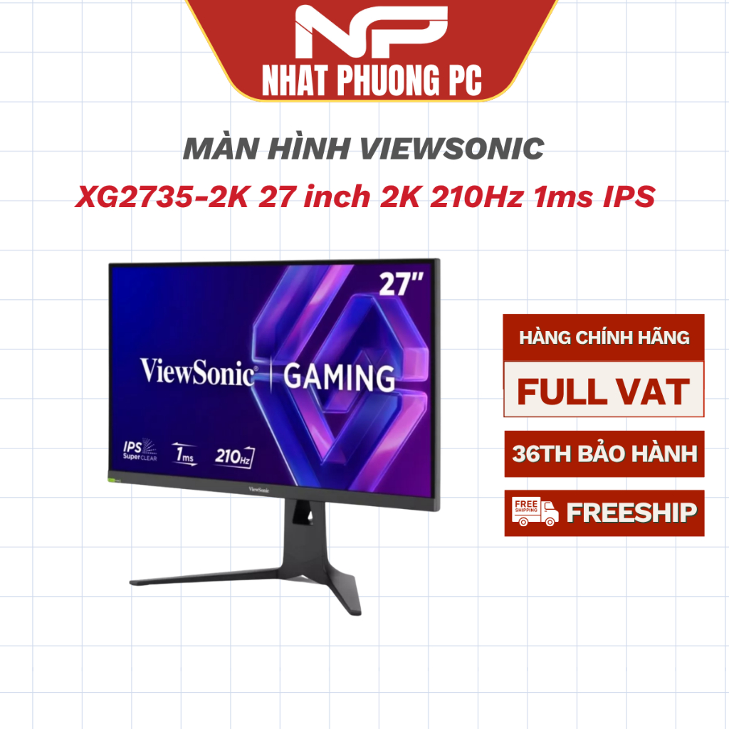 Màn hình Gaming ViewSonic XG2735-2K 27 inch 2K 210Hz 1ms IPS
