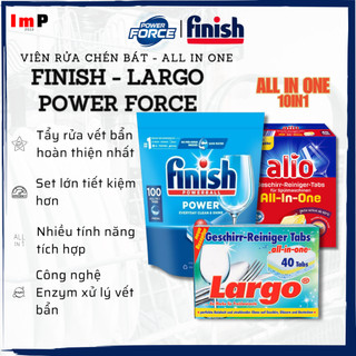 Viên rửa chén bát all in one finish ludwik alio force largo - hàng chính hãng - imp