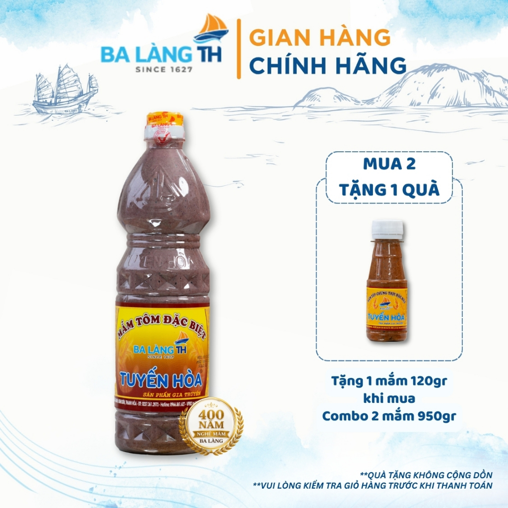 Mắm Tôm Đặc Biệt Ba Làng TH 950gr