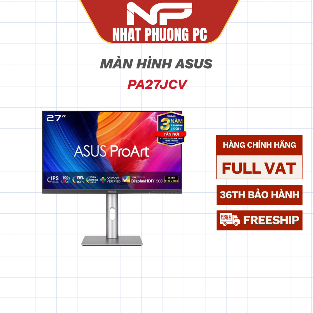 Màn hình Asus Proart PA27JCV 27 inch 5K IPS 60Hz 5ms Loa